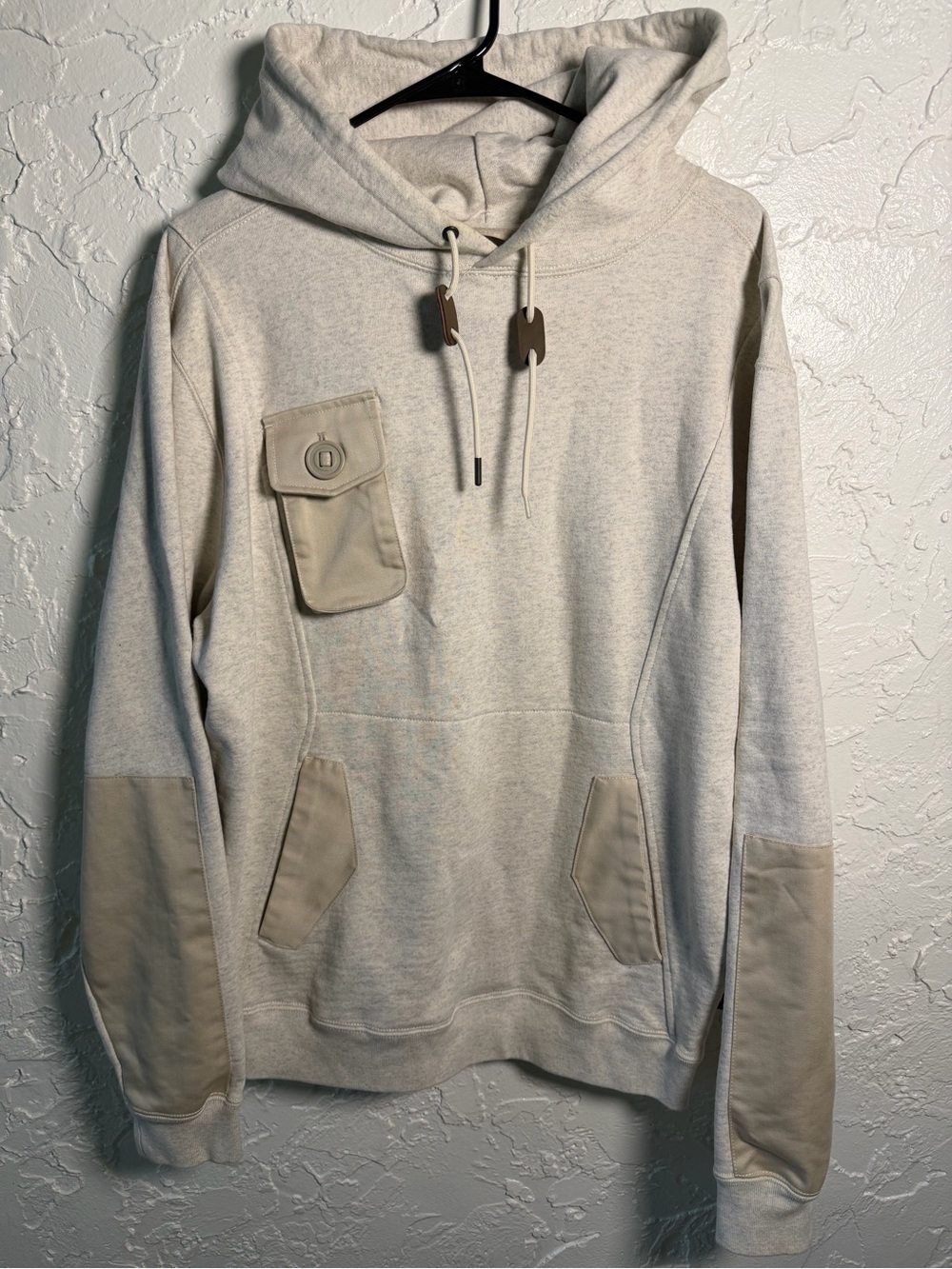 Alpha Industries Men's Hooded Pullover in Light Tan M